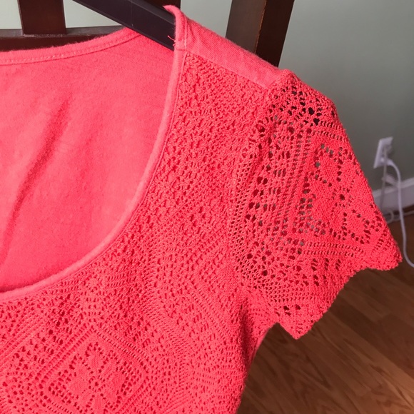 Lucky Brand Orange Knit Tee - Picture 4 of 5